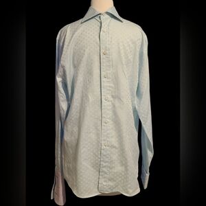 Rufus size M Elegant Light Blue Men's Button Down Shirt